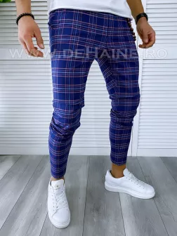 Pantaloni barbati casual regular fit in carouri B1738 B4-4